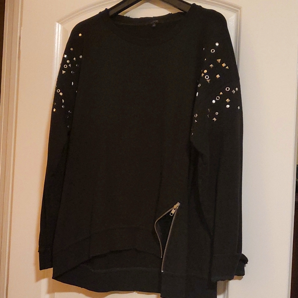 Joe's Black Groment Zipper Sweatshirt - gentle wear